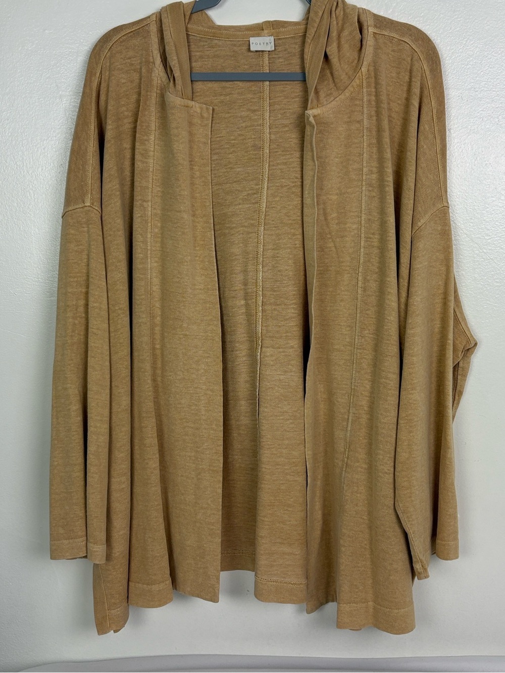 Poetry Women’s US 16 Open Front Hooded Long Sleeve Cardigan